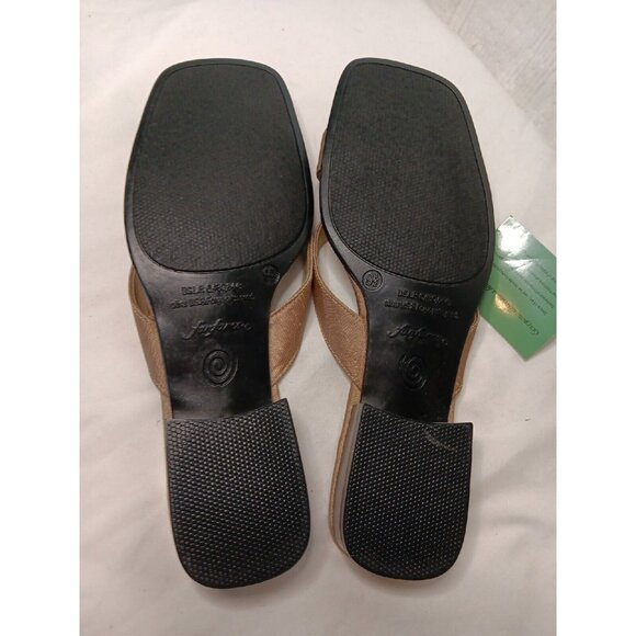 Fanfares Thai Womens 9.5 Dress Sandal Natural Tan Slide Slip On Knotted NEW - Picture 7 of 8